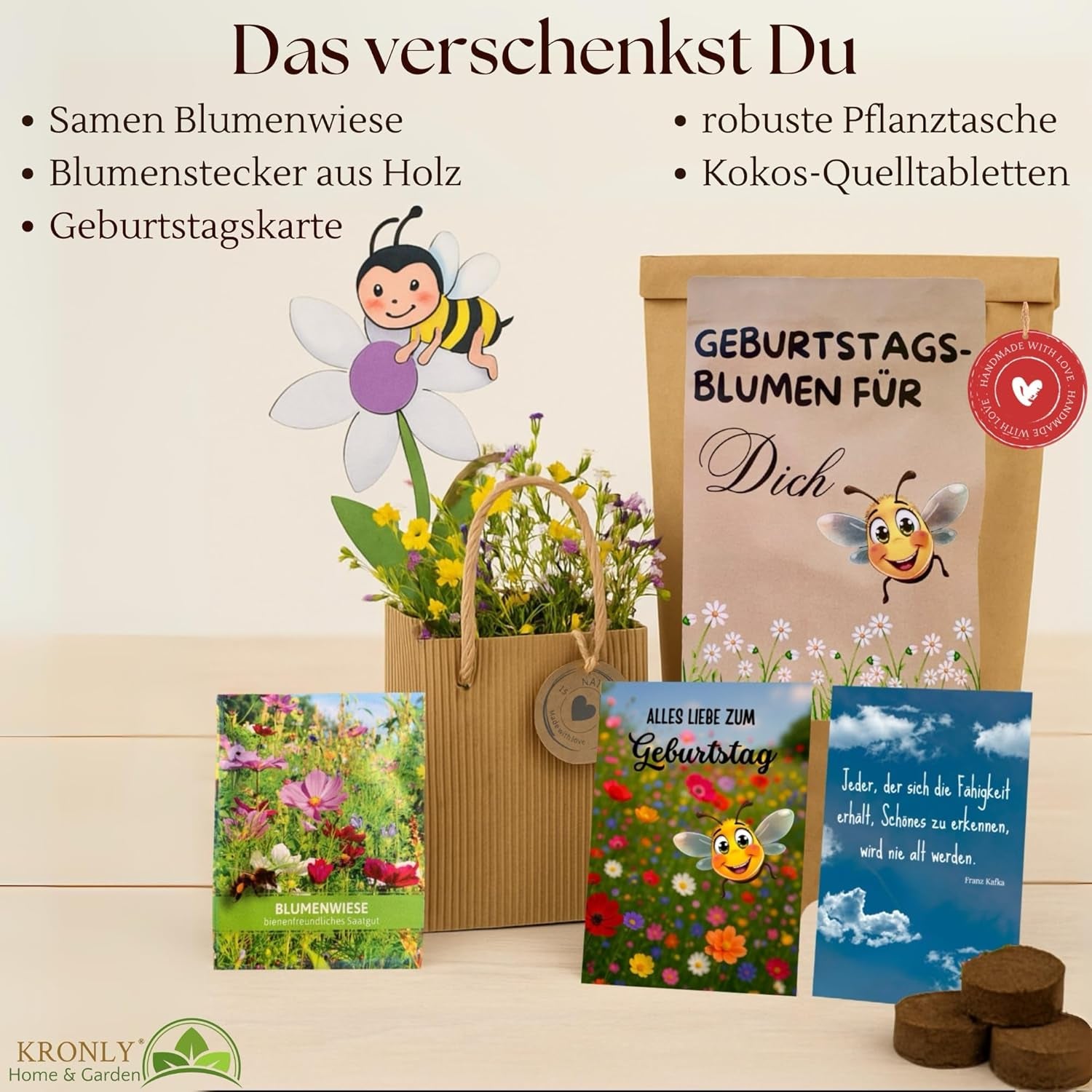 Cadou de ziua de naștere, kit de plantare a florilor pentru ziua de naștere, pungă cadou surpriză, cadou de ziua de naștere pentru femei, semințe de flori pentru plantare individuală