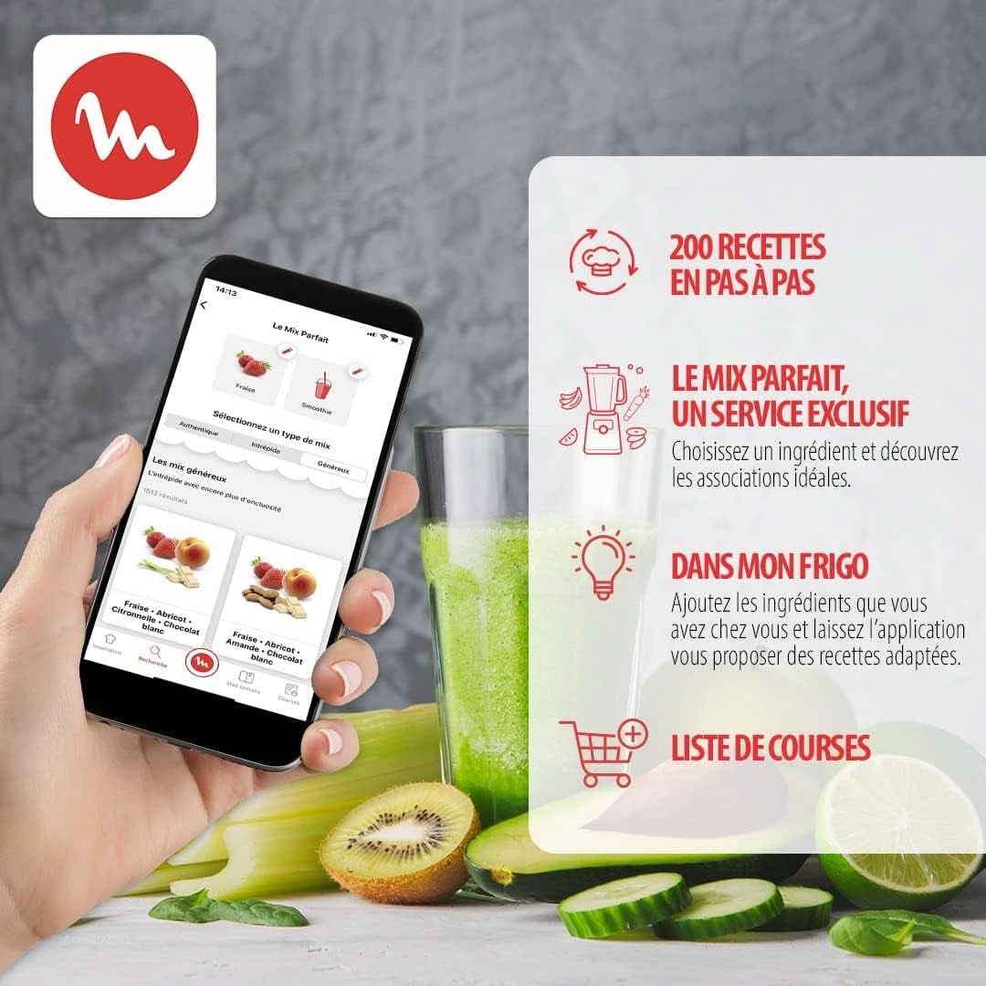 Blender Pulseo LM17GD, 400 W, 4 lames, 700 Ml, récipient Portable 600 Ml cuisine Naty Shop