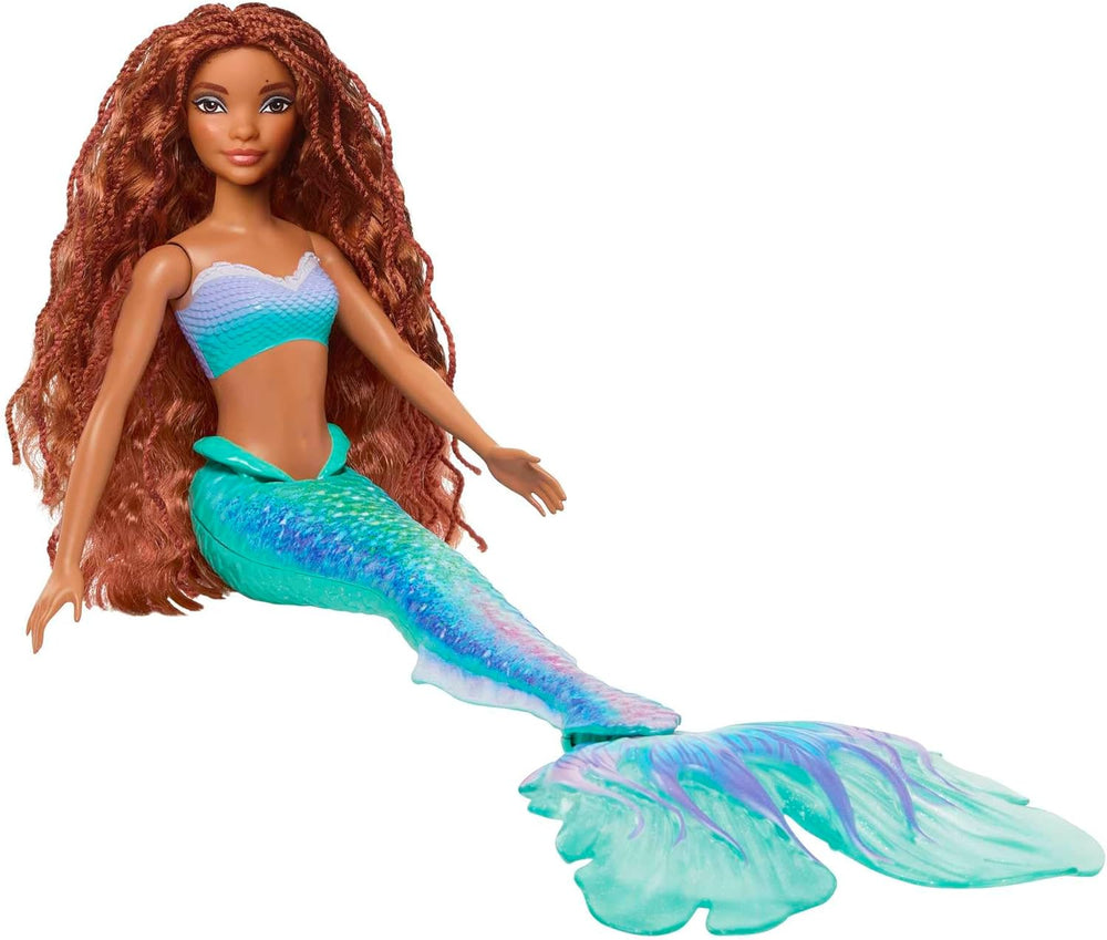 Mattel Disney Ariel – Poupée La Petite Sirène, inspirée du film La Petite Sirène, jouet sirène, positionnable, cadeaux Disney, jouet pour 3 ans et plus, HLX08