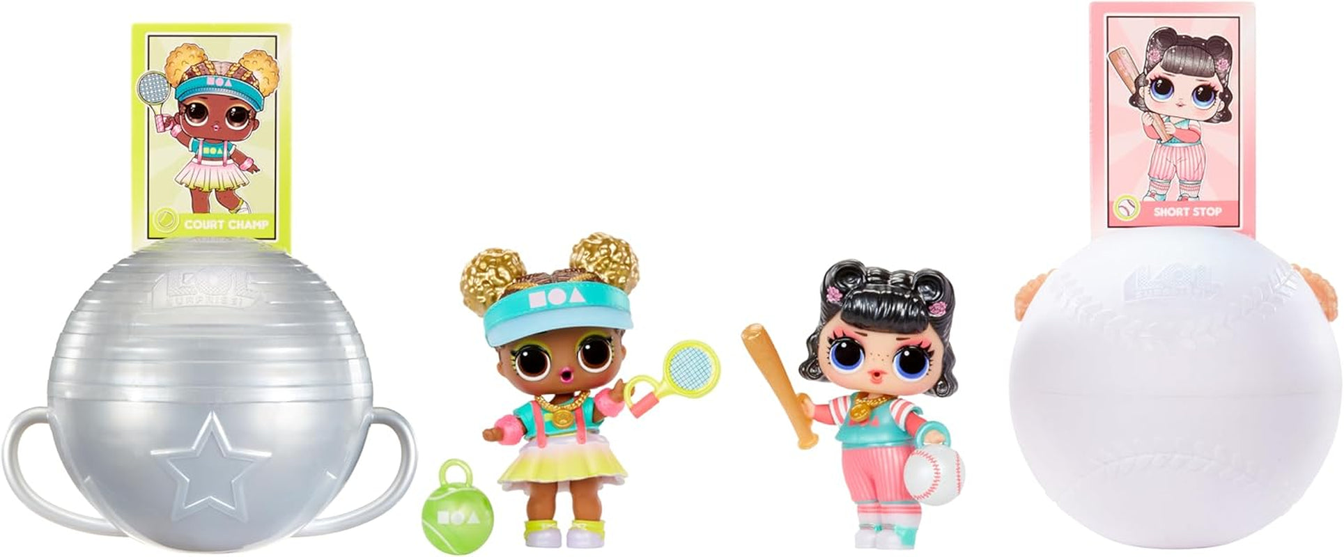 Mdr Surprise ! Collection All-Star Sports Vault Tots – Comprend 1 poupée, un emballage blindé, 12 poupées à collectionner, 8 accessoires de déballage, idéal pour les 4 ans et plus, rose