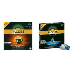 Jacobs Kaffeekapseln Guten Morgen XL Intense - 10er Pack (10 x 20 Getränke) & Kaffeekapseln Lungo Decaffeinato - Intensität 6- 200 Nespresso compatible Kapseln, 10er Pack, 10 x 20 Getränke