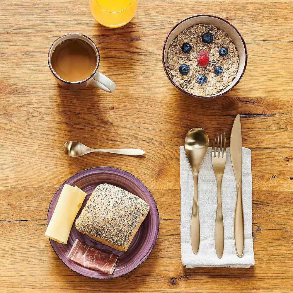 MÄSER 931951 Bel Tempo II Service de table pour 6 personnes Look vintage moderne Service de table 12 pièces Peint à la main Baie Violet Céramique