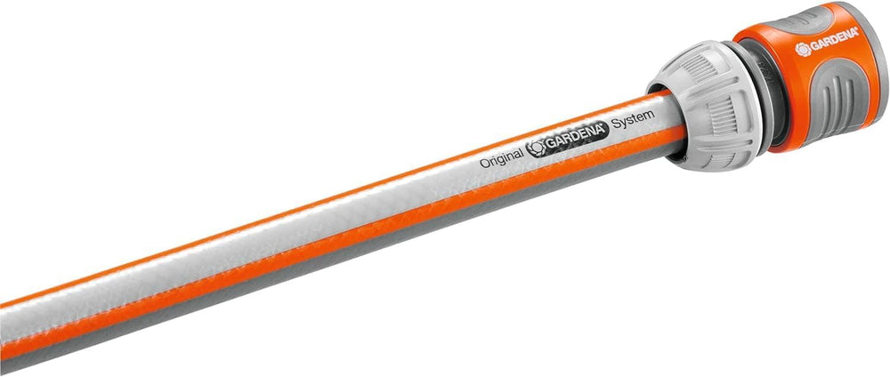 Raccord de tuyau Gardena 13 mm (1/2") et 15 mm (5/8") : connecteur enfichable pour extrémité de tuyau, évidements pour le serrage, montage facile, dans une boîte (18215-20)