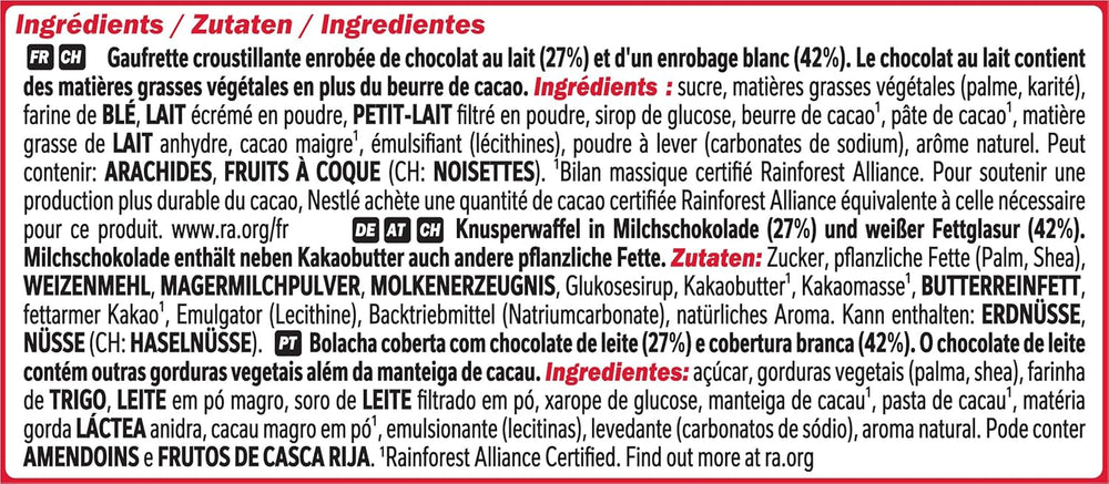 Nestlé Chunky Funky Gaufrette croustillante au chocolat au lait Multi Pack 2 Pack (4 x 40 g chacun)