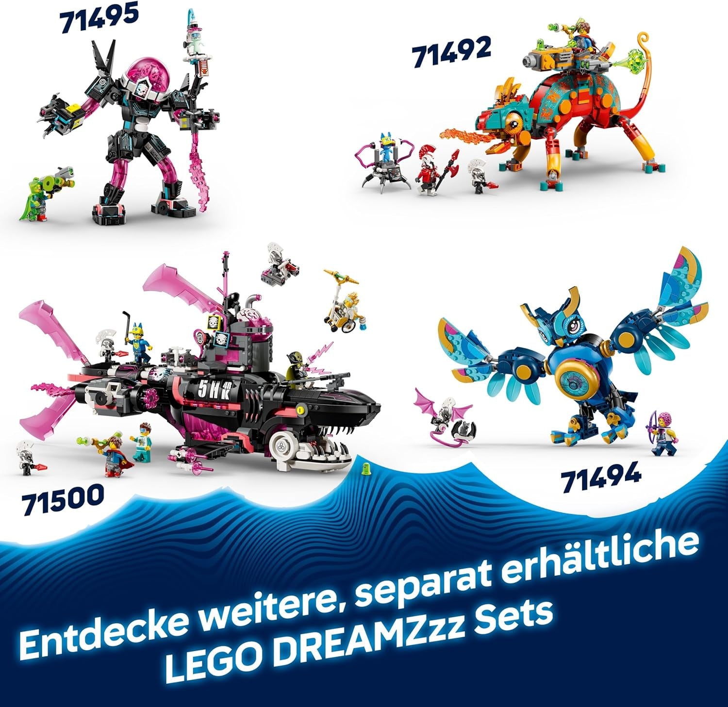 LEGO DREAMZzz Mateos Sprühdosen-Truck - Jeu avec 2 Baumodi, Boostern modulaires et 5 figurines, Daunter Cooper et Mr. Oz - Cadeaux pour les filles et les jeunes à partir de 9 ans - 71499