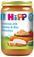Couscous HiPP aux légumes et poulet biologique, paquet de 6 (6 x 220 g)