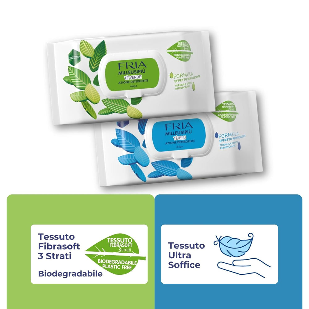 MilleusiPiu Maxi avec couvercle, 64 lingettes humides, 64 unités