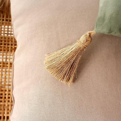 Couette 4 pompons, jute, 90 X 190 Cm, argile, 2007AGCHLJT090190, 90 X 190 Cm Quilts et quilts Naty Shop