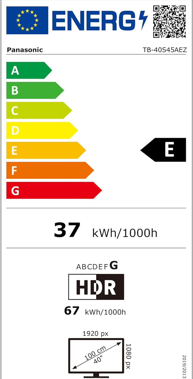 Panasonic TB-40S45AEZ, seria S45, televizor inteligent LED Full HD de 40 de inci, 2024, TiVo, control vocal Google și Alexa, mod de gaming, player media, HDR, HDMI, pentru o experiență vizuală excepțională