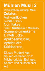 Seitenbacher Mühlen-Müsli 2 I Ohne Rosinen I Weizenfrei I Vorratspackung I (1 X 1000 G ) Cereale Naty Shop