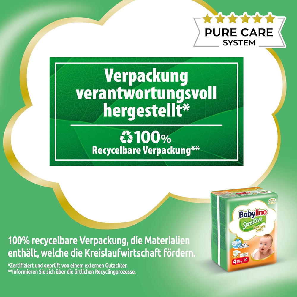 Couches bébé Sensitive taille 4, Maxi (8-13 kg), 20 pièces