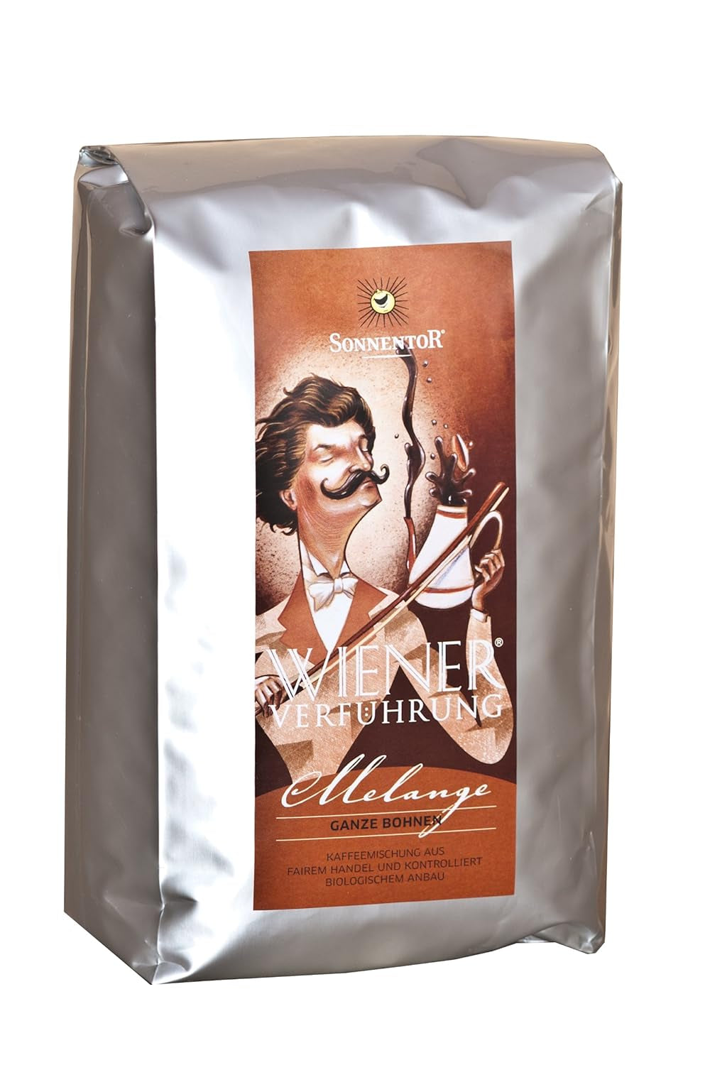 Mélange de grains de café Viennois Séduction entiers, 1 paquet (1 x 1 kg) - Bio