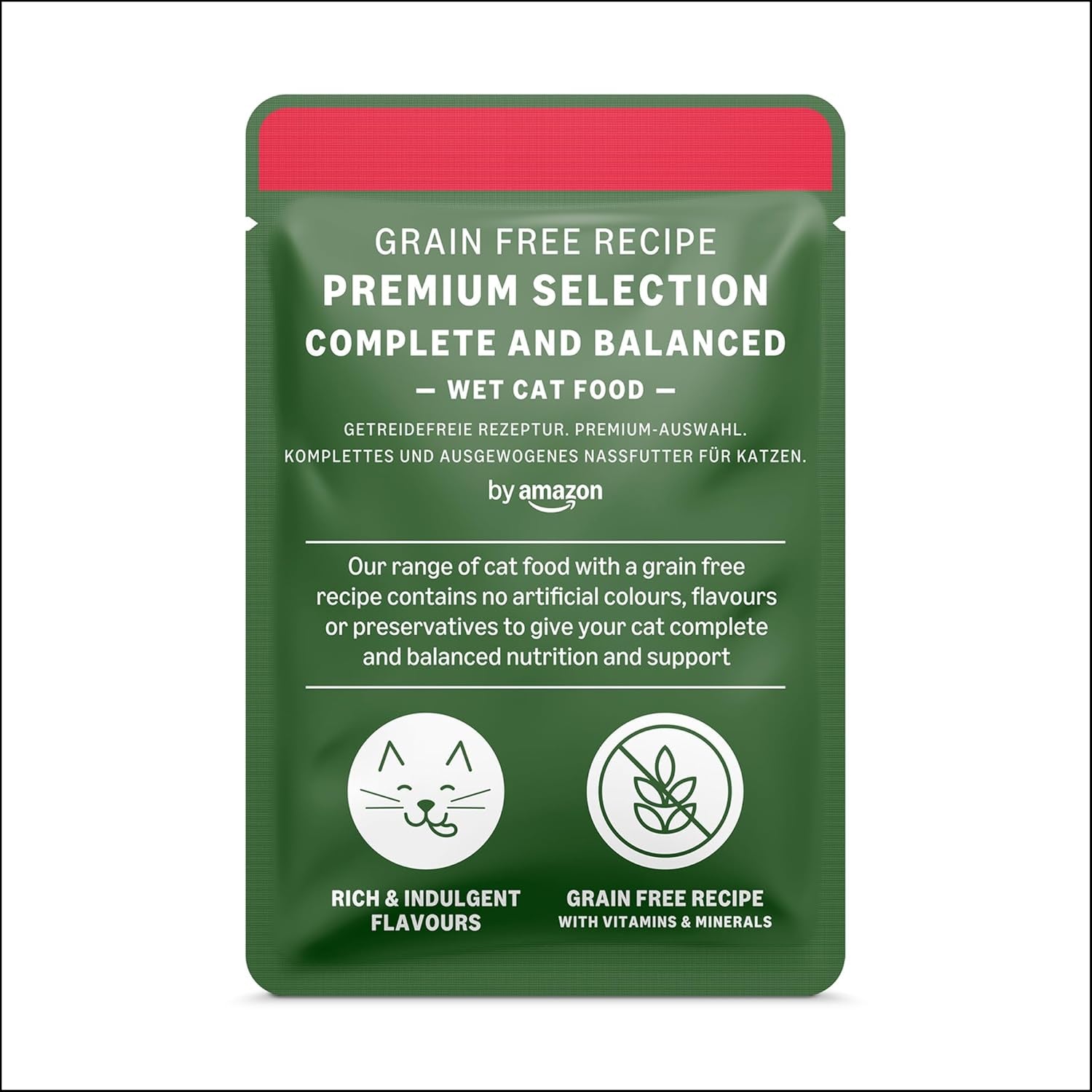 hrană umedă pentru pisici de la Amazon, fără cereale, pentru pisici adulte, selecție de carne în jeleu, 4,76 kg, 56 de pachete a câte 85 g (anterior Lifelong)