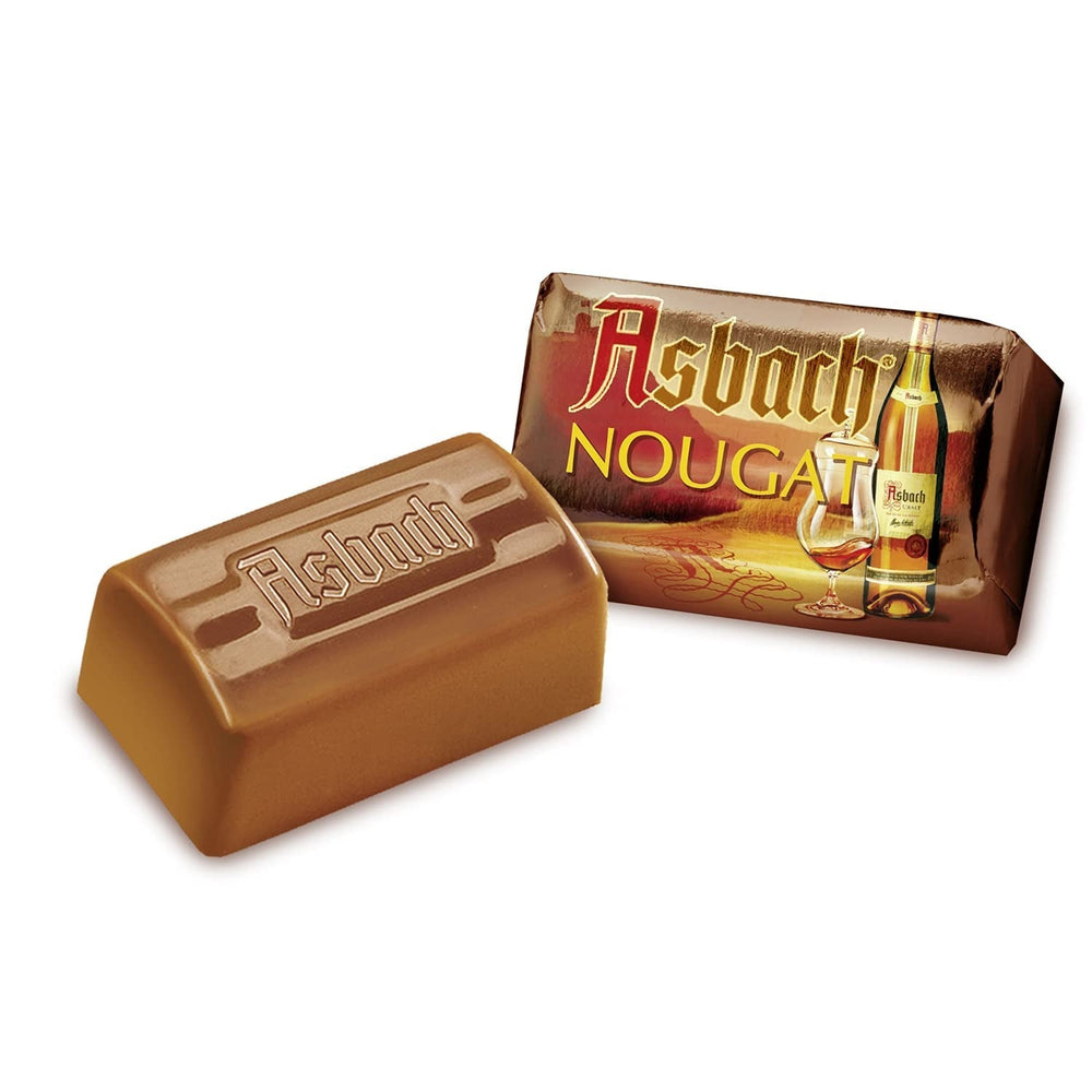 RCP Asbach Praliné Mix, avec et sans croûte, garniture liquide, alcoolisé, merveilleux cadeau, 2 X 125 grammes Naty Shop Chocolates