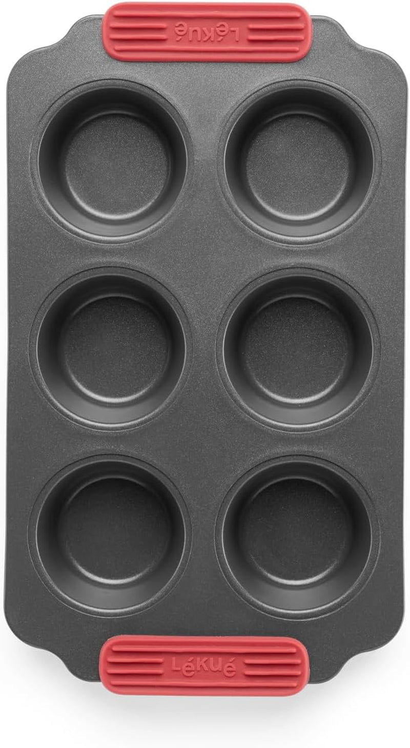 Lékué Muffin-Backform, Antihaftbeschichte, Metall, 6 Mulden Moules et plaques à pâtisserie Naty Shop