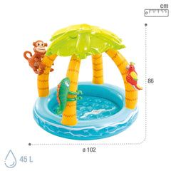 Piscine gonflable pour bébé Intex Tropical Island, dimensions : 102 cm x 86 cm (58417NP)