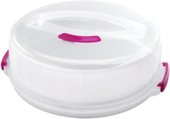 Boîte à gâteaux Metaltex, réglable en hauteur, polypropylène, blanc/transparent, ⌀ 30 cm, réglable en hauteur 8 et 15 cm Boîtes de conservation alimentaire Naty Shop 30 X 30 X 15 Cm