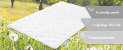 Couette d'été légère Traumnacht 155X220 Cm, couette anti-allergique, spécialement pour l'été, avec housse en microfibre douce et confortable, certifiée Oeko Tex, produite selon la norme de qualité allemande Couettes et couettes Naty Shop