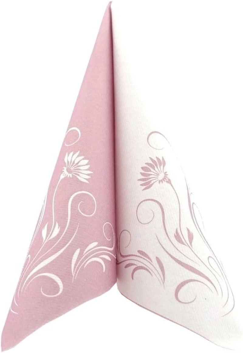 Appartina Elegantia 40 x 40 cm Serviettes Airlaid en tissu, Serviette de mariage de haute qualité, Serviettes de mariage en tissu Serviettes jetables pour diverses occasions (Rose vieux)