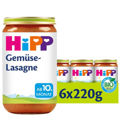 Hipp Pasta Bambini - Lasagne aux légumes, pack de 6 (6 X 220 g) Mère et Enfant Naty Shop