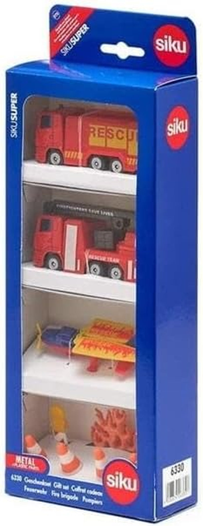 siku 6329, Geschenkset Straßenbau, Muldenkipper, Liebherr Radlader, Straßenwalze, Bewegliche Teile, Inkl. Granulé