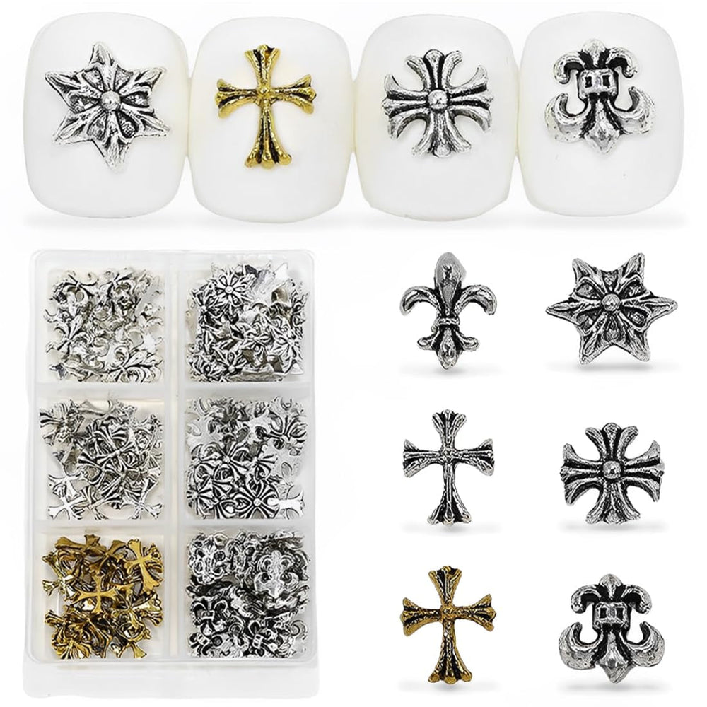 Mini Metall Nieten Punk Nail Charms Gold Silver Strasssteine ​​​​Nägel Charm Kegel Spikes Nagelschmuck Glitzersteine ​​​​Nail Art Studs Nagel Steine ​​​​Legierung Nagelanhänger Strass Nageldesign Zubehör