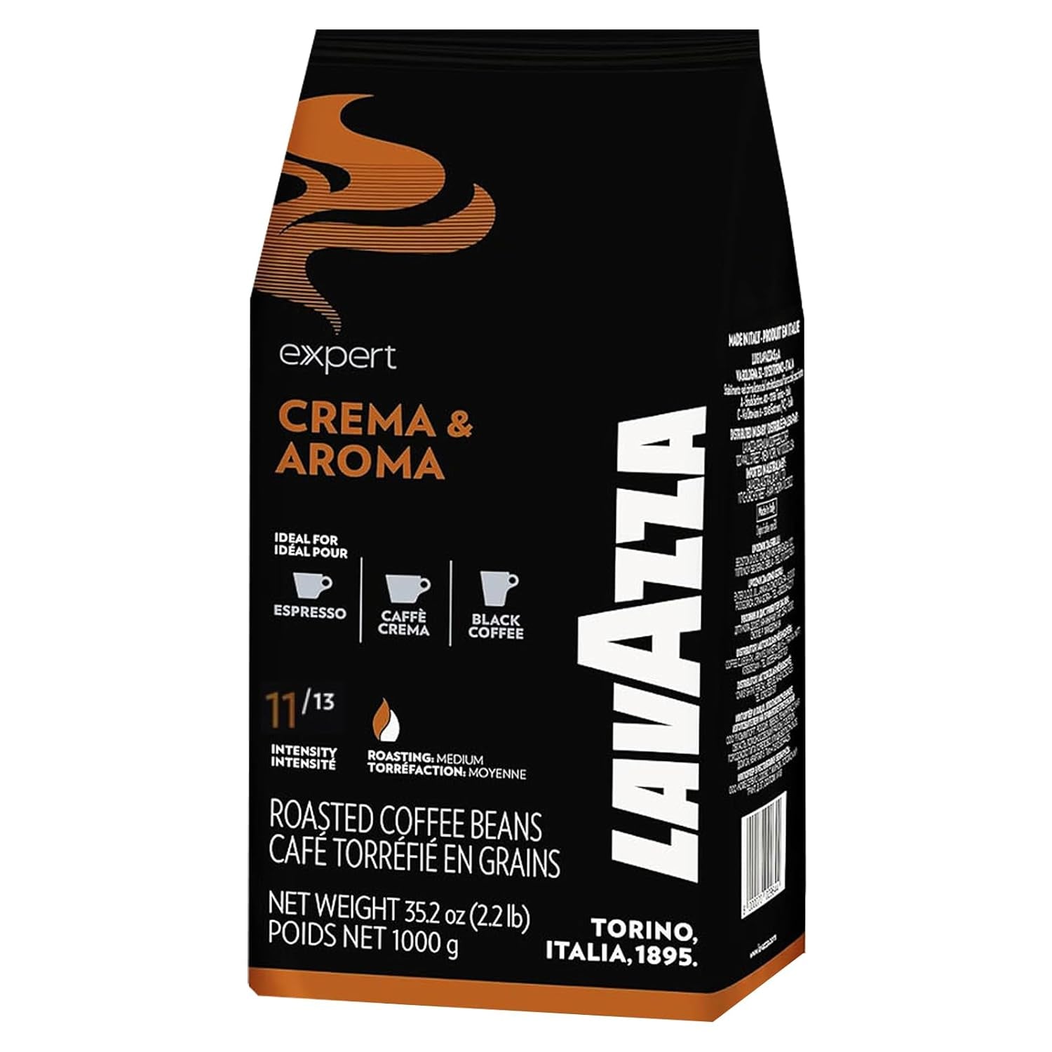 LAVAZZA CREMA CLASSICA EXPERT Café, en grains, 1 kg