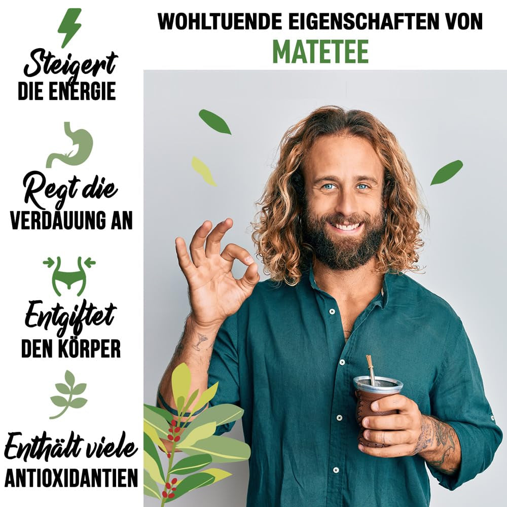 ORIGEENS BIO YERBA MATE TEA 1 KG - L'Original I Non torréfié, sans feuilles, sans tiges, sans poussière et sans miettes I Boisson énergisante et détoxifiante