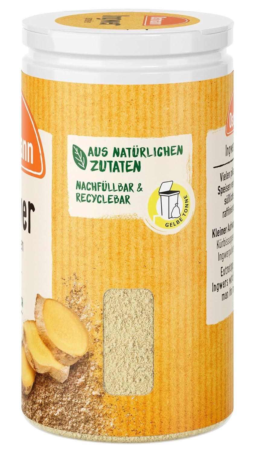 Ostmann Gewürze - Ingwer gemahlen | Nachfüllbare & recyclable Verpackung | 30 g dans Der Streudose