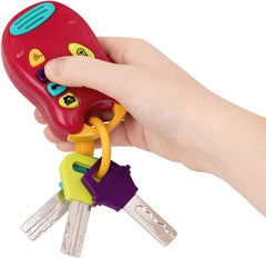 Battat toy key baby toy - Breloc colorat cu cheie de mașină cu lumină și sunete pentru copii de la 10 luni în sus Jucarii Bebe Naty Shop