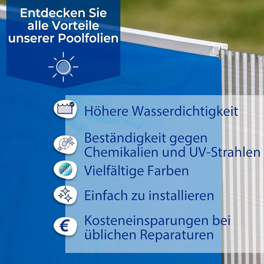Gre FPR301 - Liner pour piscines rondes, 300 x 120 cm (longueur x hauteur), système d'accrochage, bleu