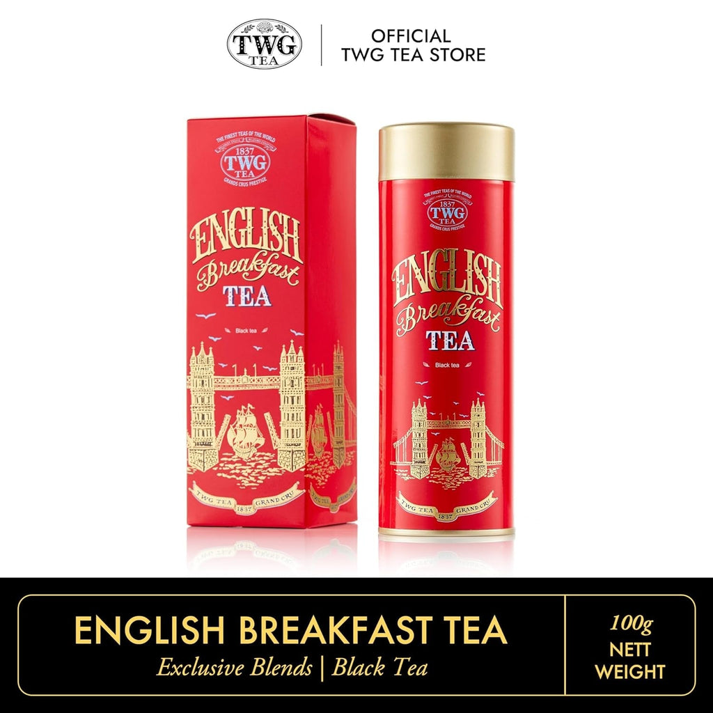TWG Tea | Ceai englezesc pentru micul dejun | Ceai negru | Cu aromă plină și note florale | Cutie haute couture, 110 g | Set cadou