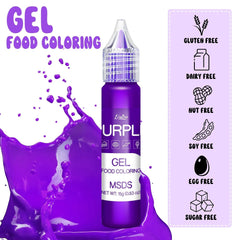 Colorant alimentaire en gel - Colorant alimentaire arc-en-ciel pour gâteaux, pâtisseries, biscuits, macarons - Colorant alimentaire concentré sans sucre pour décorer gâteaux, boissons, œufs de Pâques, slime - 15 g chacun