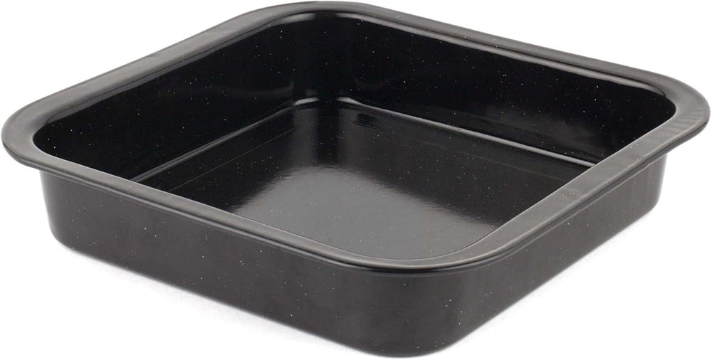 Russell Hobbs CW9161 Romano 34Cm Bräter en émail - Mit Gitter, Rechteckige Auflaufform Mit Rost, Spülmaschinenfest Ofenform, Grill Auflaufform, Bratform Für Backofen Ofenbeständig Bis 230 Degree Moules et plateaux pour la cuisson Naty Shop 26Cm Quadratischer Bräter