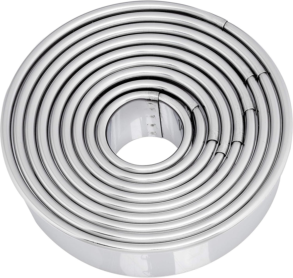 DeBuyer 3323.00N 9 Moules à Biscuits Ronds, Silicone, Gris, 13,2 x 13,2 x 4 cm