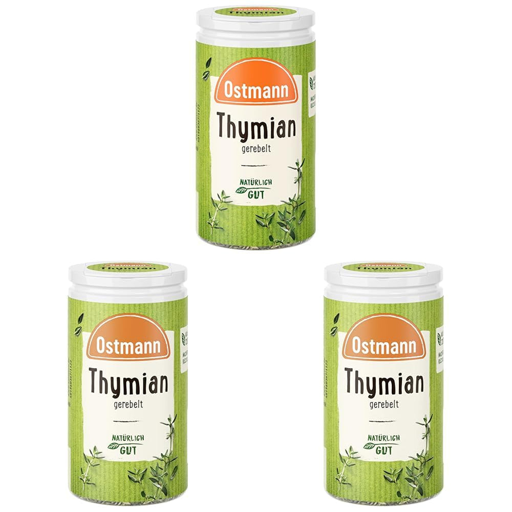Ostmann Thym Gerebelt 15 g Thym-Gewürz für viele Fleisch-, Fisch-, Pilz-, und Gemüsegerichte der Mediterranen Küche, Quantité: 1 Stück