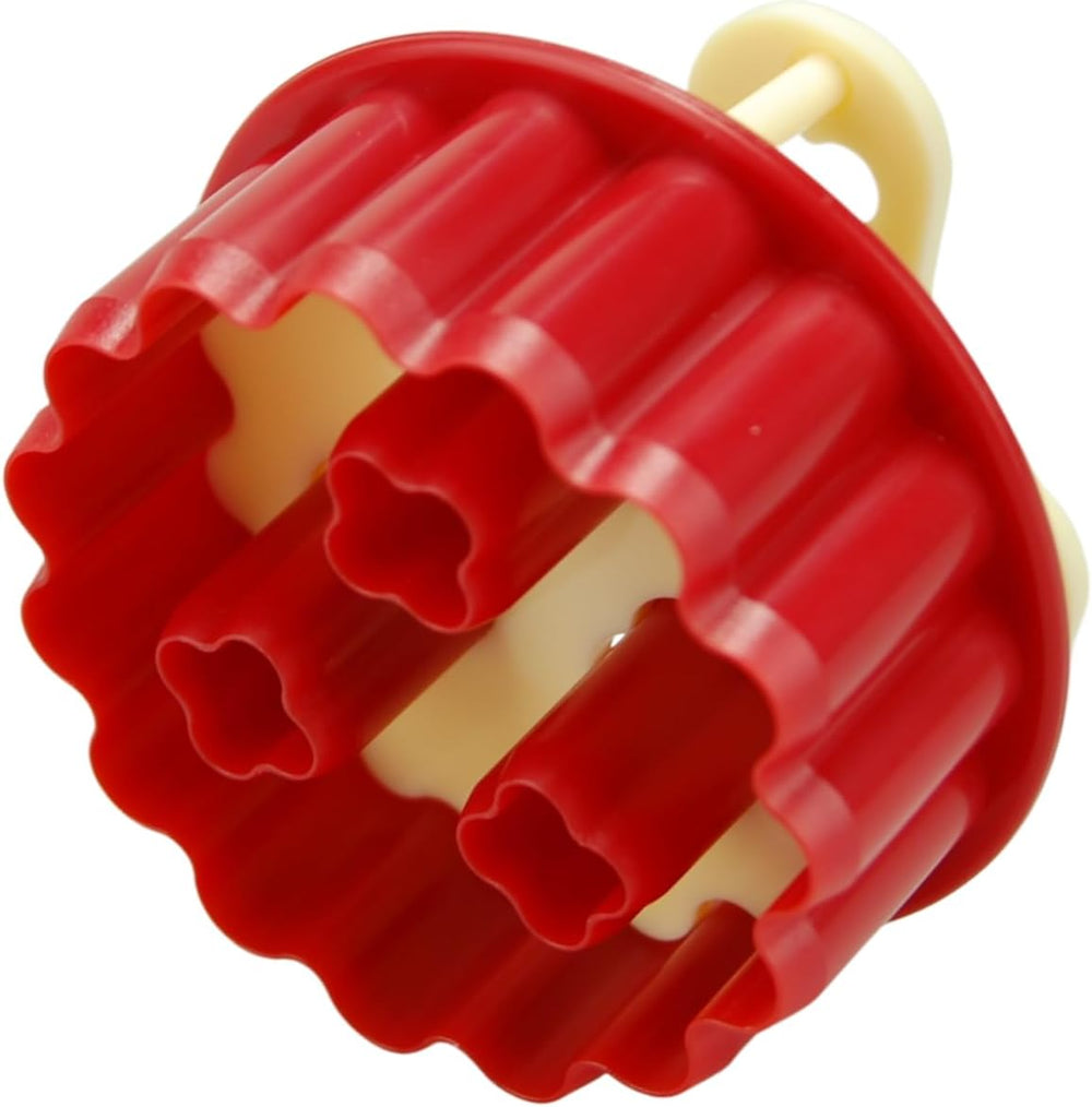 GSD Household Appliances Linzer Lot de 1 moule à biscuits en plastique Beige/rouge