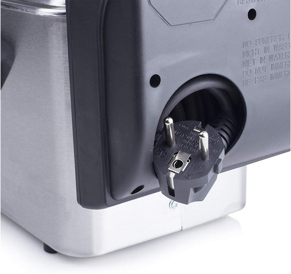 Friteuse Tristar en acier inoxydable - Avec une capacité de 2 litres, fonction zone froide et thermostat réglable jusqu'à 190°C, FR-6919, argent Électroménager Naty Shop
