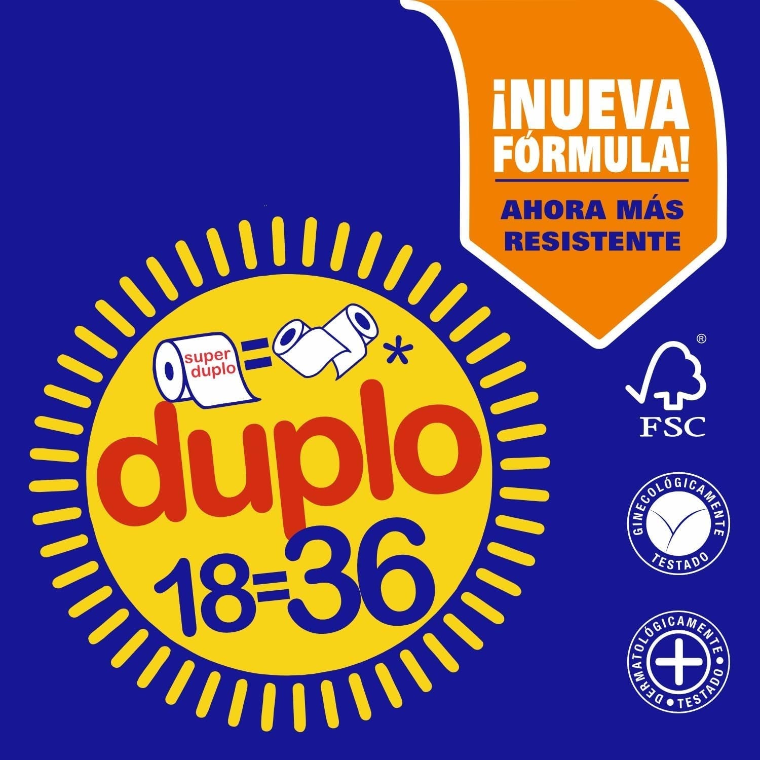 Papier toilette double Renova, 18 rouleaux