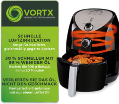 Friteuse à air chaud Tower T17021, minuterie 60 minutes - 4,3 L, 1 500 W Électroménagers Naty Shop