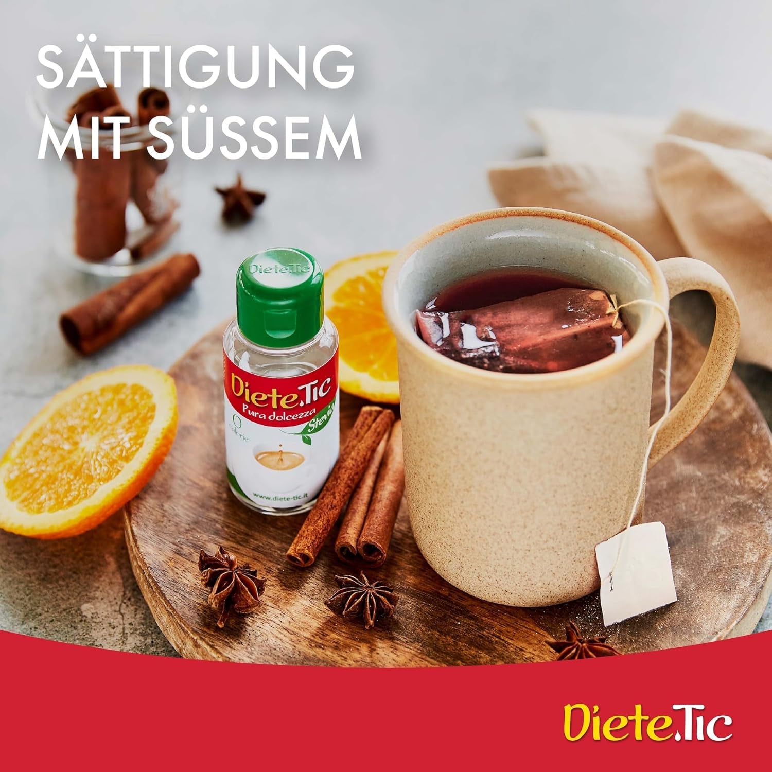 Diete.Tic Édulcorant liquide avec stévia, zéro calories, paquet pratique de 3 x 50 ml (1 000 gouttes), sans gluten, sans conservateur, idéal pour sucrer les boissons, les yaourts et les salades de fruits