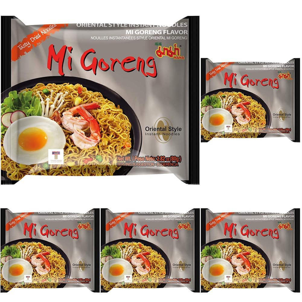 Mama Mi Goreng Nouilles instantanées 80 g, paquet de 20 (20 x 80 g)