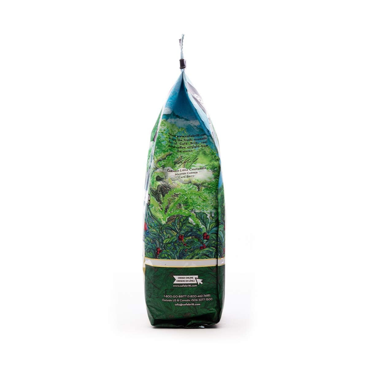 Café Britt® - Costa Rica Monteverde (340 g) (1 paquet) Café Arabica en grains entiers, casher, sans gluten, gourmet et torréfaction moyennement foncée