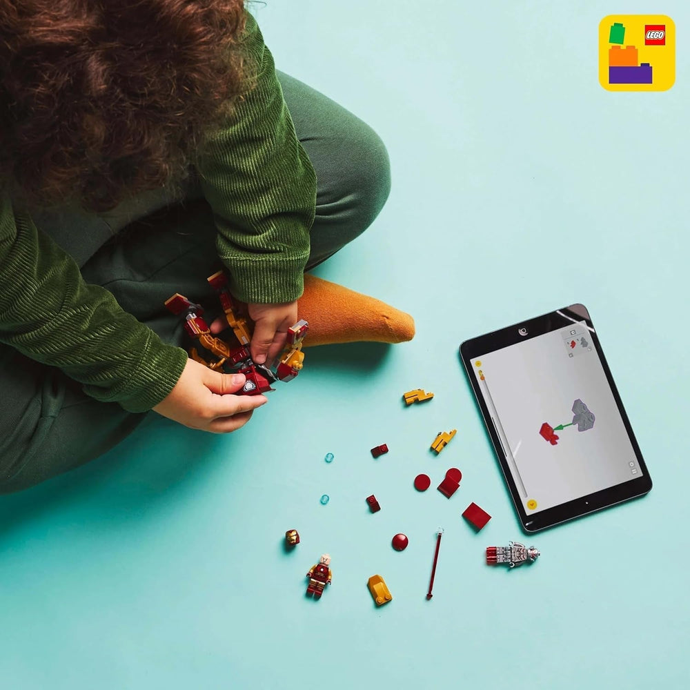 LEGO Marvel Iron Man Mech contre. Ultron - Jouet de super-héros avec 2 figurines - Figurine avec bras, jambes et doigts mobiles - Cadeau pour garçons et filles à partir de 6 ans 76307 Besuche den LEGO-Store Building Sets