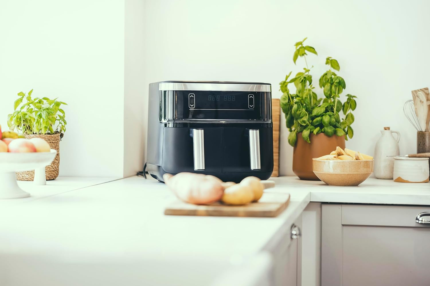 SEVERIN Friteuse double air chaud avec chambre de cuisson 2 X 3,8 L, 8 programmes automatiques Électroménager Naty Shop