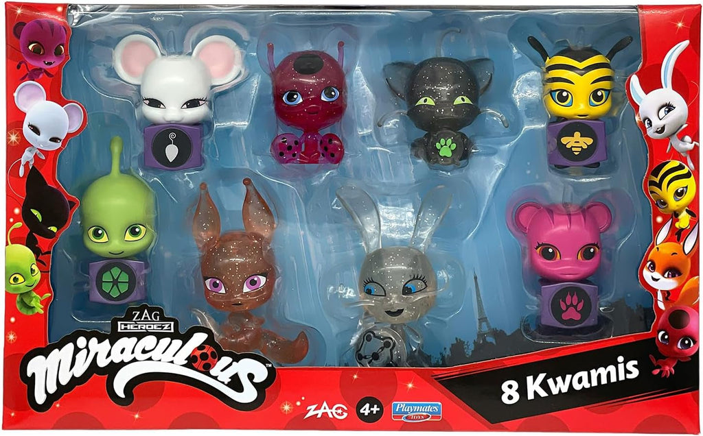 Bandai - Miraculous - Pachet de 8 Kwamis - Colecția de mini figurine Miraculous - Joc Miraculous Box Set de 8 Kwamis - Little Sweet Miraculous Ladybug Figures - Jucării de la 4 ani - P50532 Action figures Naty Shop 8 bucăți