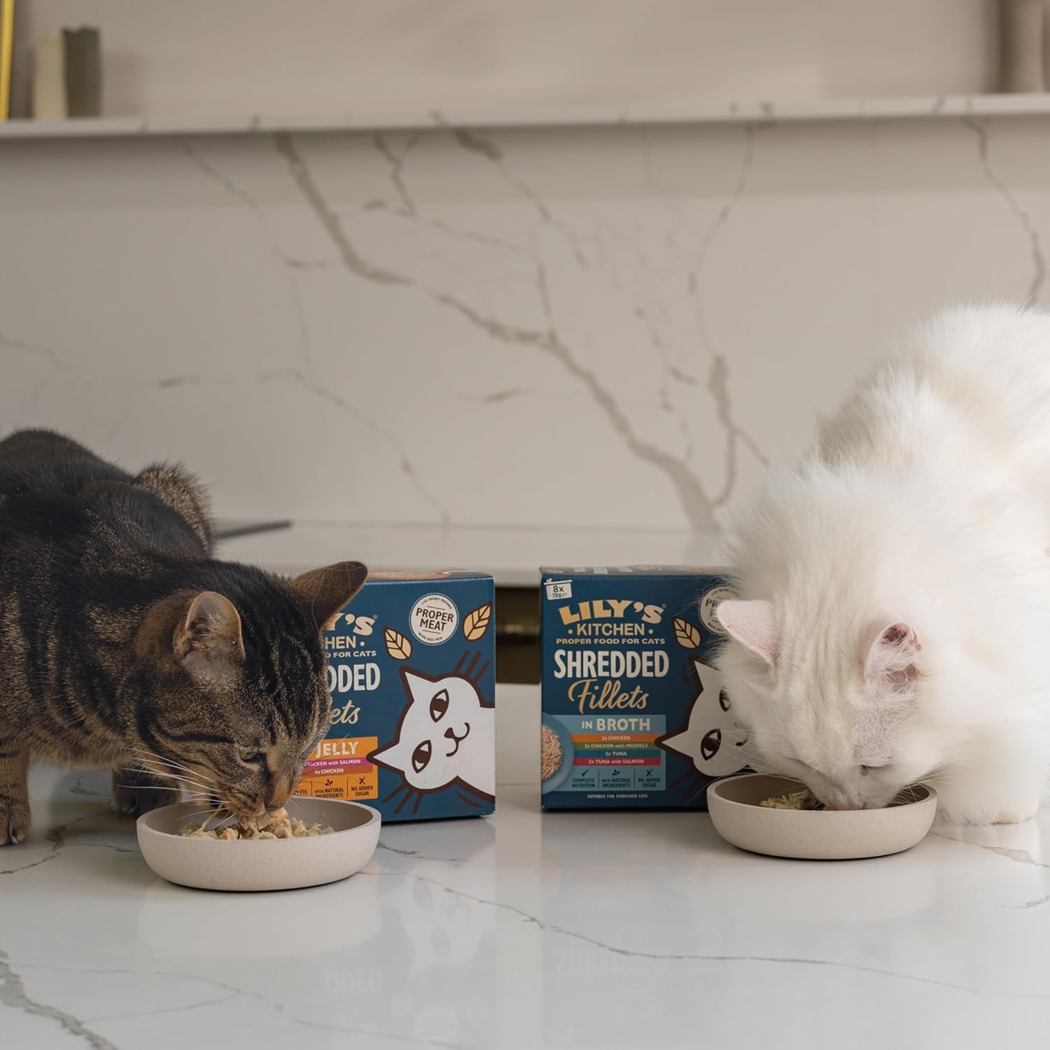 Lily's Kitchen Aus Naturichen Ingredient hermestellung Filets cuits dans de la gelée avec des cuisses et des laches ausgewachsen Nassfutter für Katzen Dose de 70 g