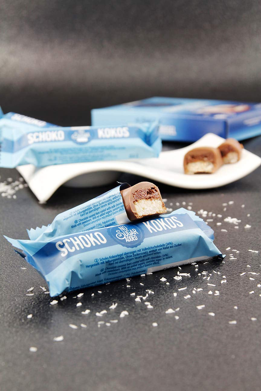 CHOCOLAT frankonia SANS SUCRE AJOUTÉ barres de chocolat et noix de coco, 100 g (3x33 g)