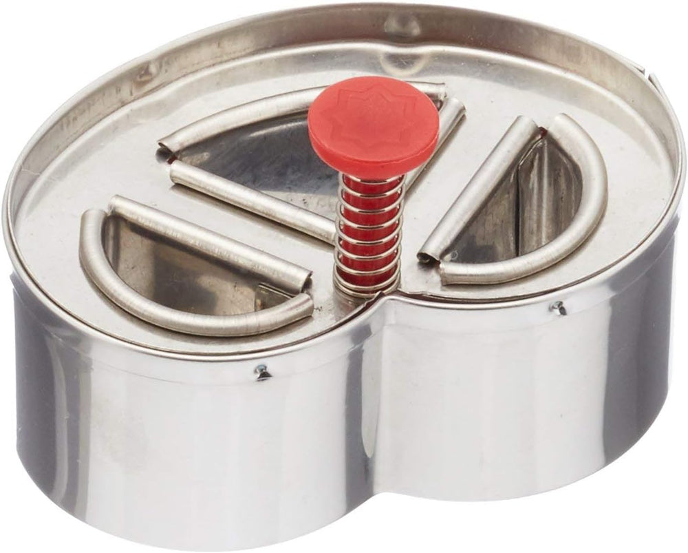 Städter Bagel avec éjecteur, 6,5 cm, acier inoxydable, argent-rouge, 6,5 x 6,5 x 6,5 cm