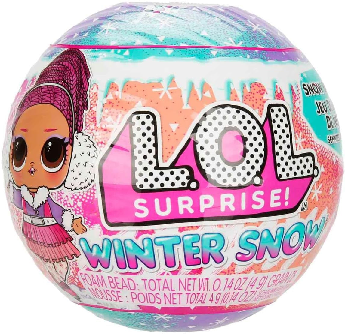 L.O.L. Surprendre! Winter Snow Tot - 1 poupée à collectionner Magical Snow Surprise, emballée à l'aveugle, 8 poupées à collectionner, mode et accessoires Frosty Cool, cadeau pour enfants 4+ poupées Naty Shop
